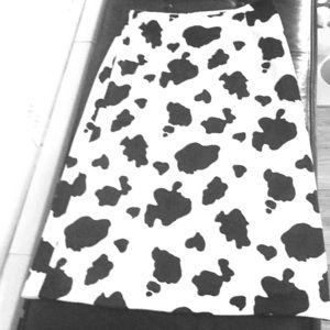 Intermix Cow Print Skirt